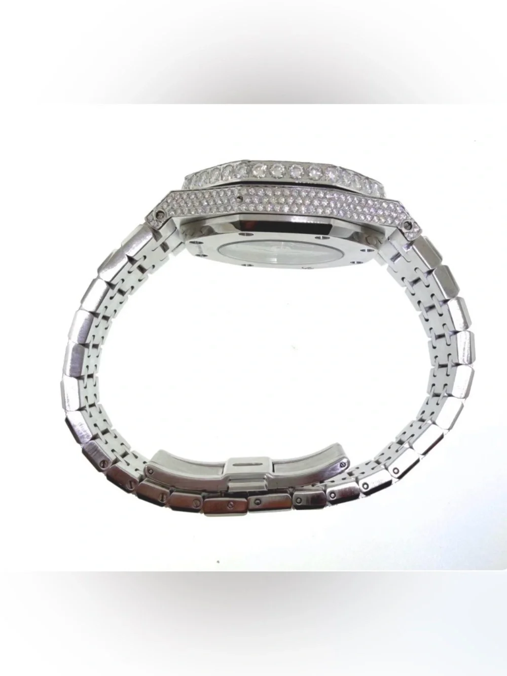 VVS Moissanite Automatic Watch | Silver Stainless Steel | Self-Winding